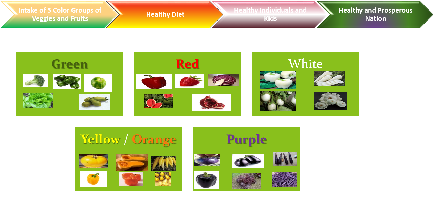 Rainbow Veggies - Color me healthy